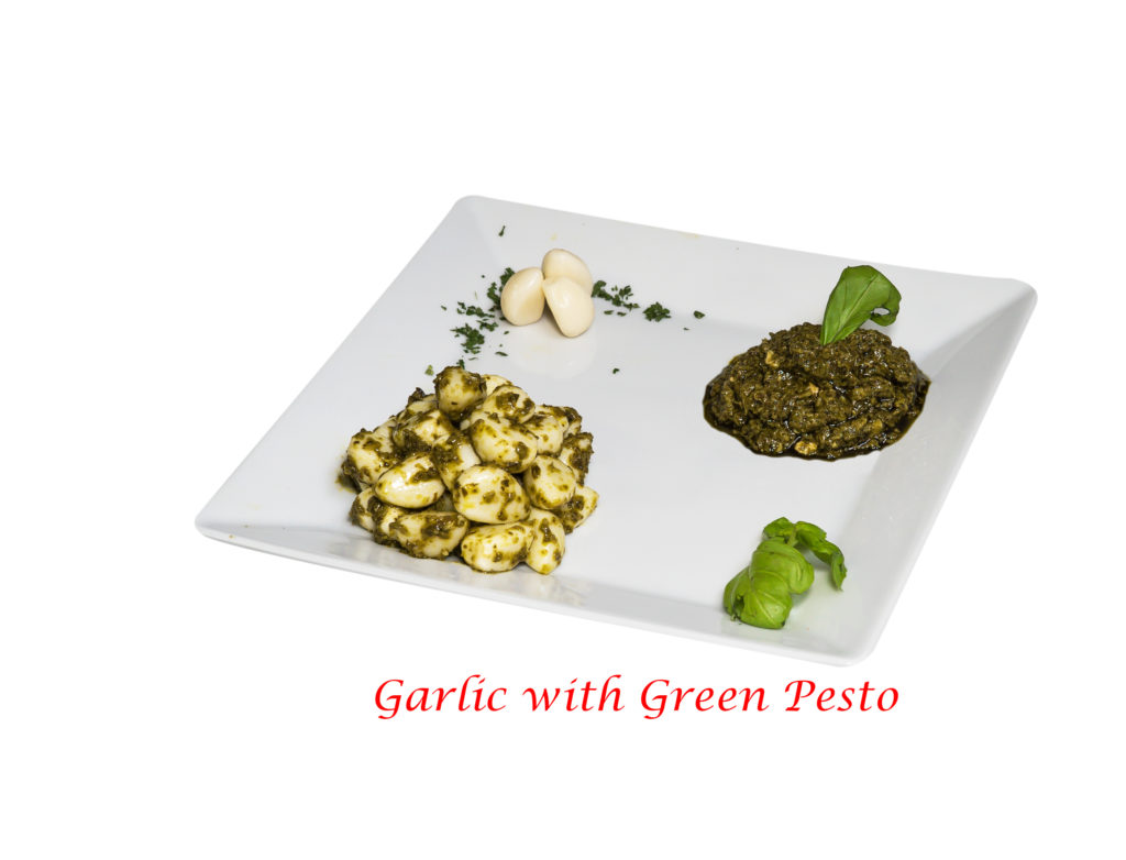 aglio al pesto verde