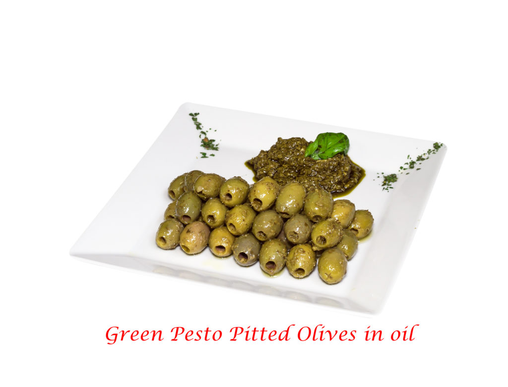 olive denocciolate al pesto verde